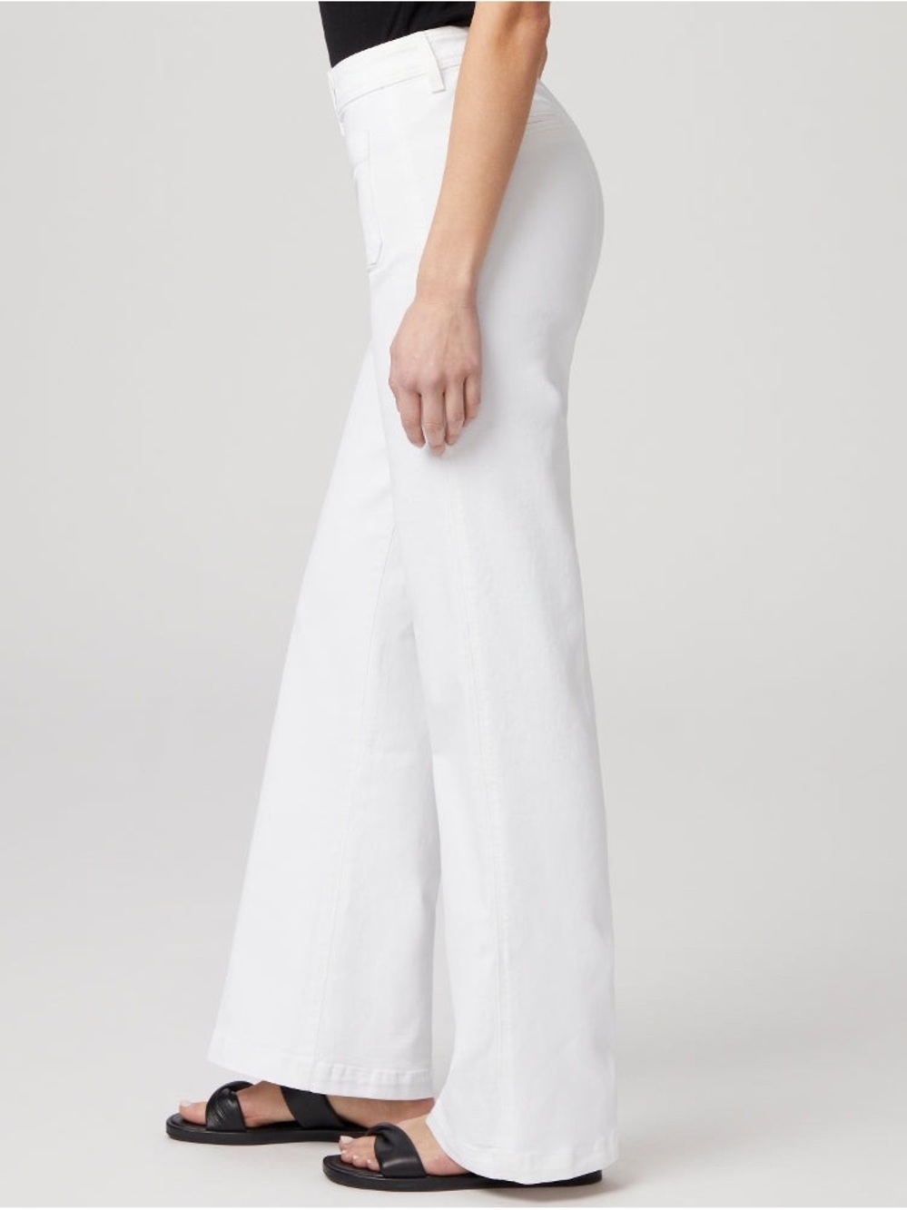 PAIGE White Wide Leg Jeans - Picture 2 of 8